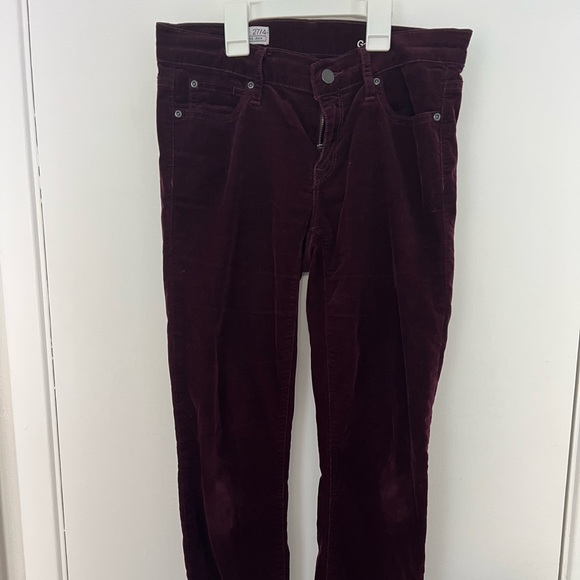 Gap Velvet Corduroy Skinny pants Wine Color - Picture 1 of 3